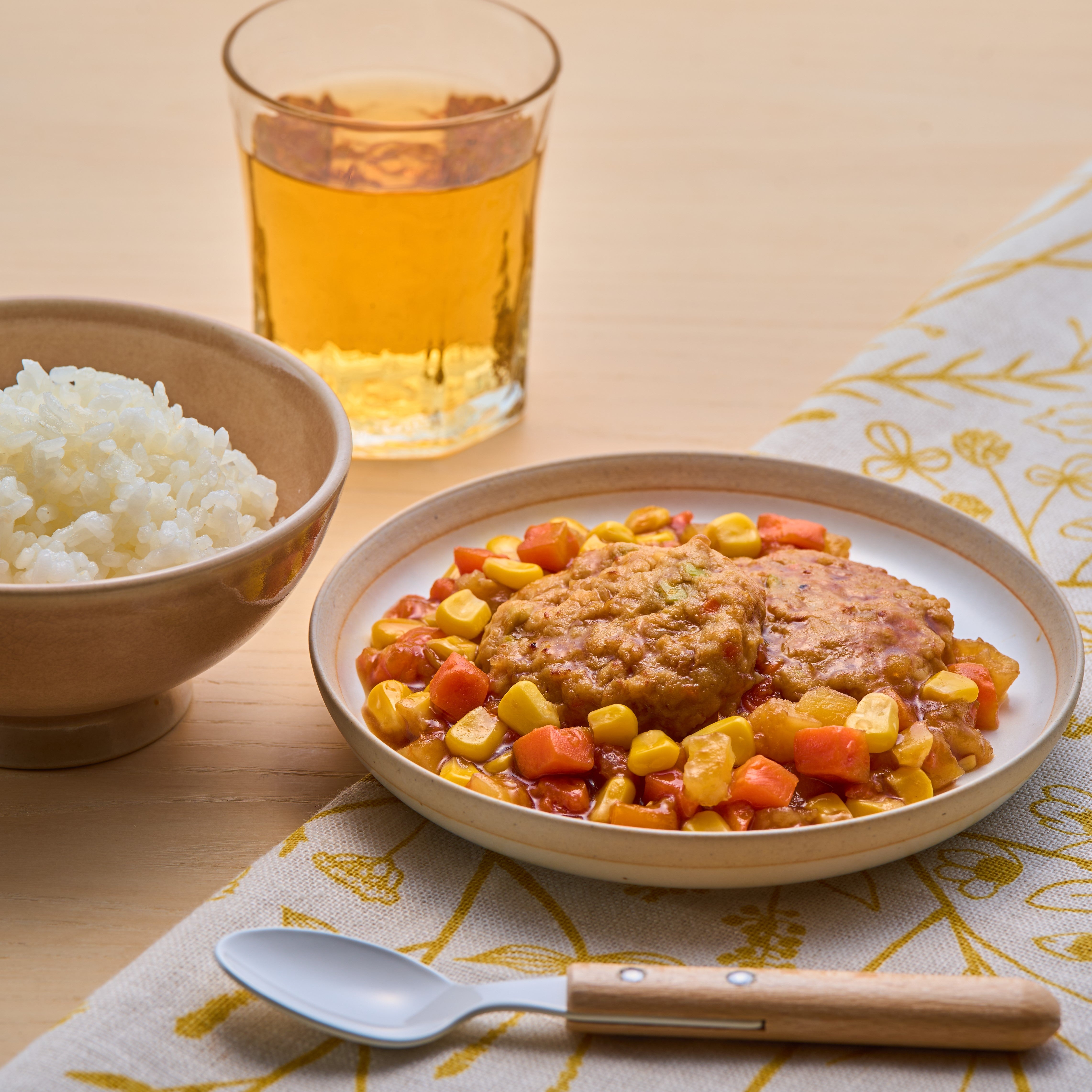 てりやき味の豆腐ハンバーグ