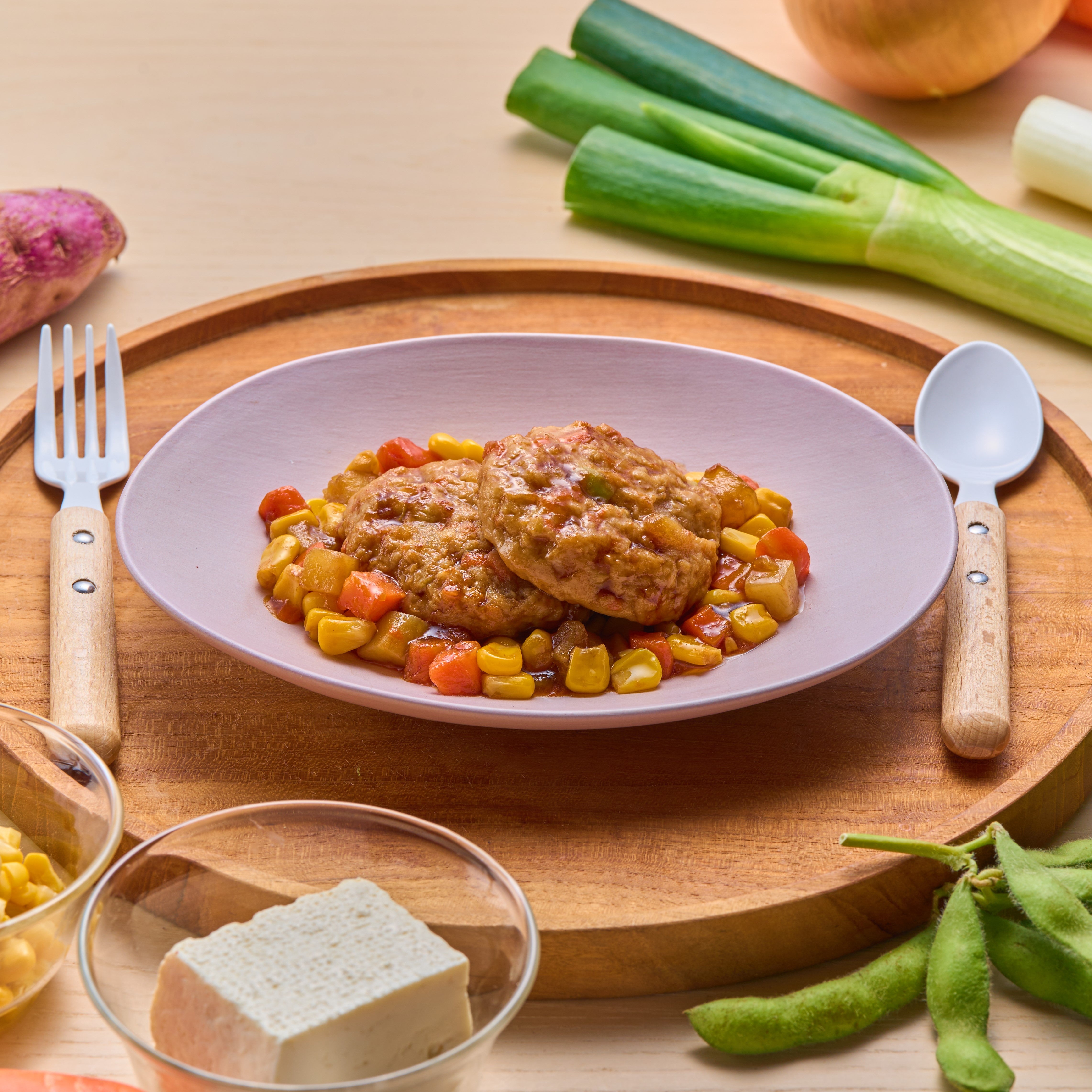 てりやき味の豆腐ハンバーグ