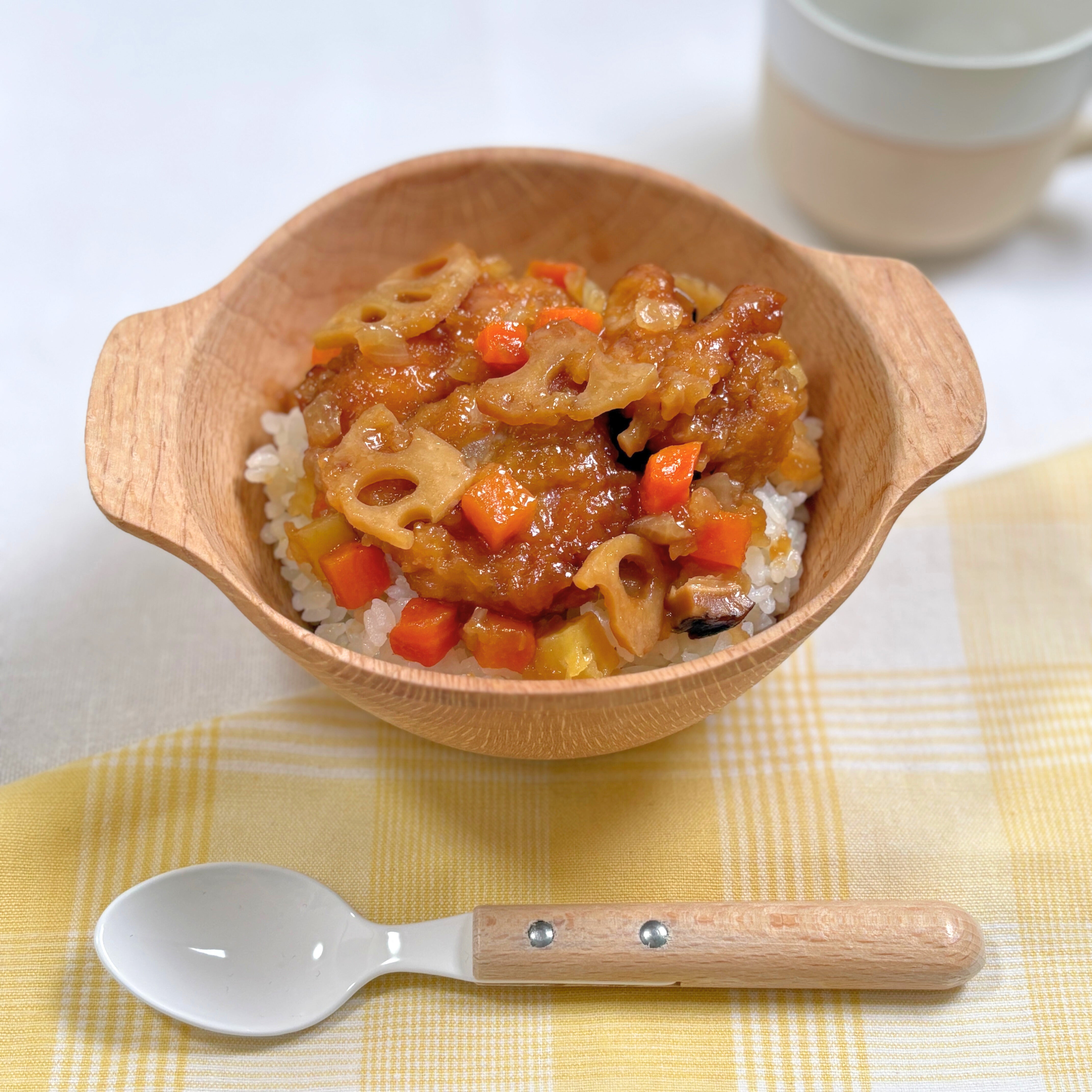 鶏の唐揚げと根菜のうま煮