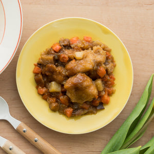 鶏の唐揚げと根菜のうま煮
