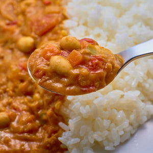 お豆とひき肉の甘口キーマカレー