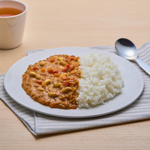 お豆とひき肉の甘口キーマカレー