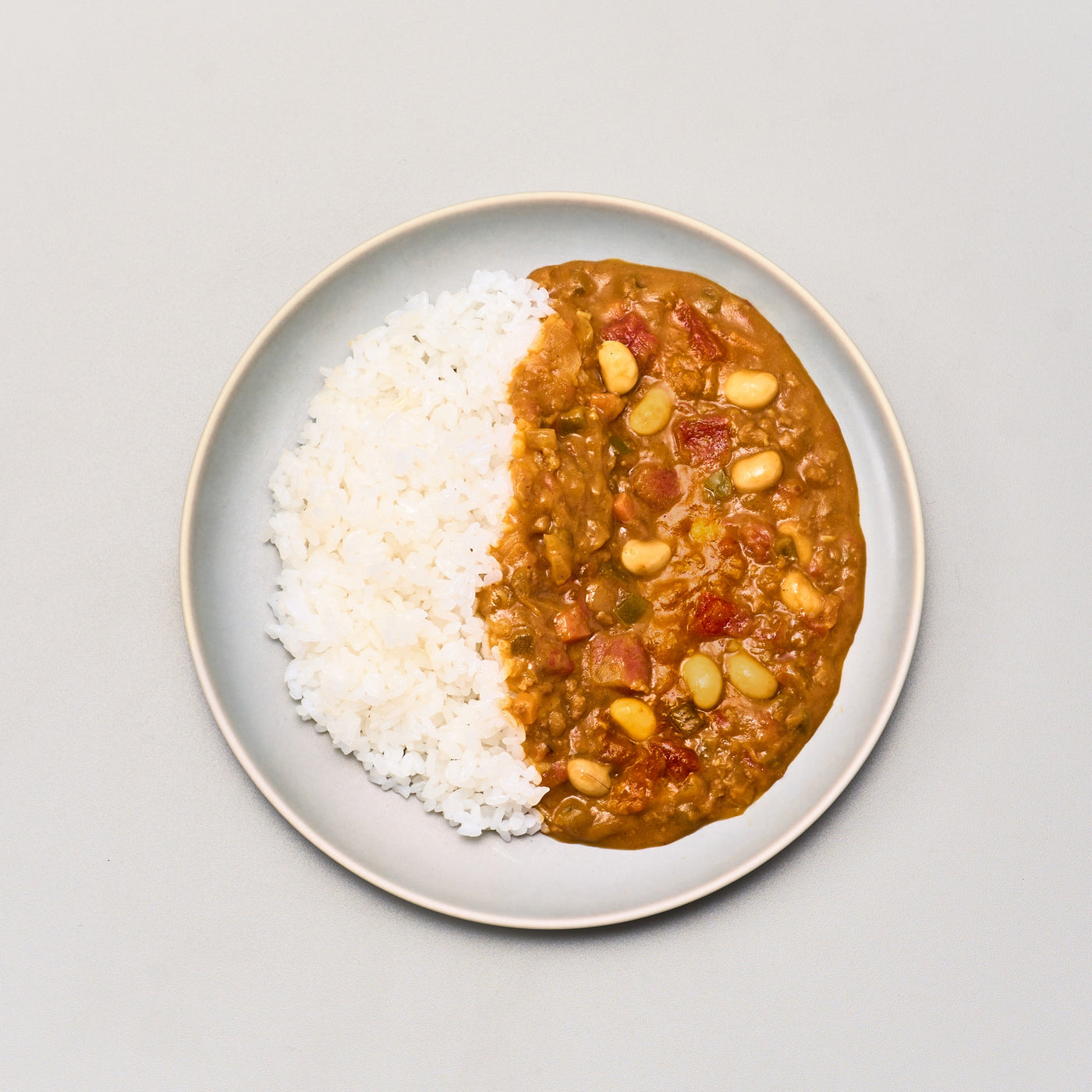 お豆とひき肉の甘口キーマカレー