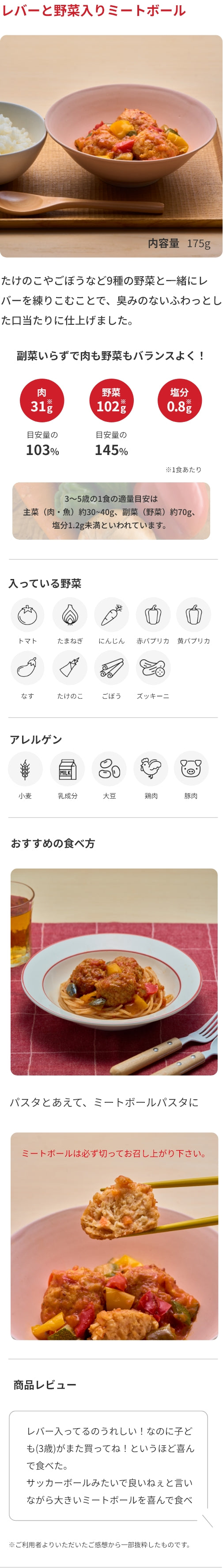 レバーと野菜入りミートボール
