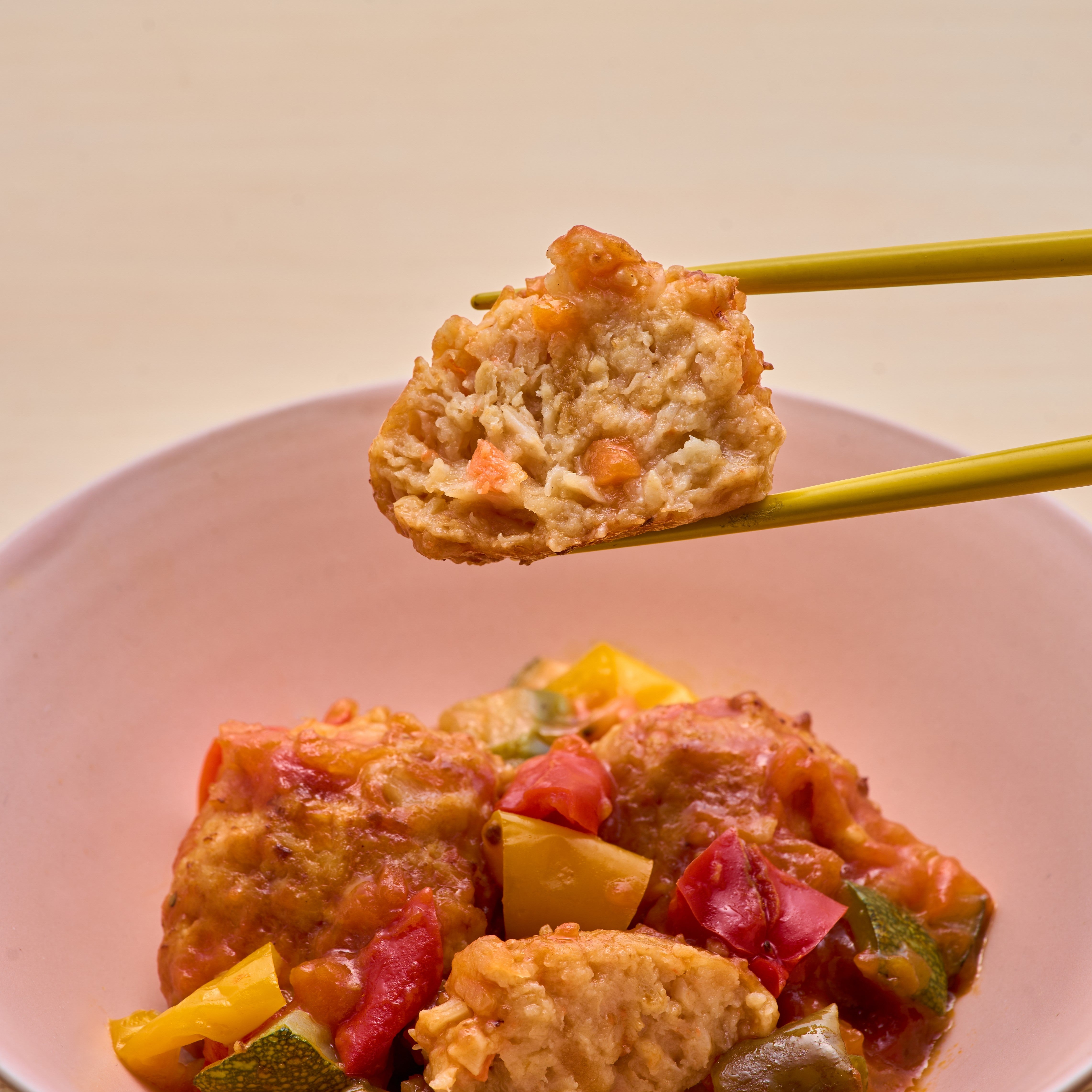 レバーと野菜入りミートボール