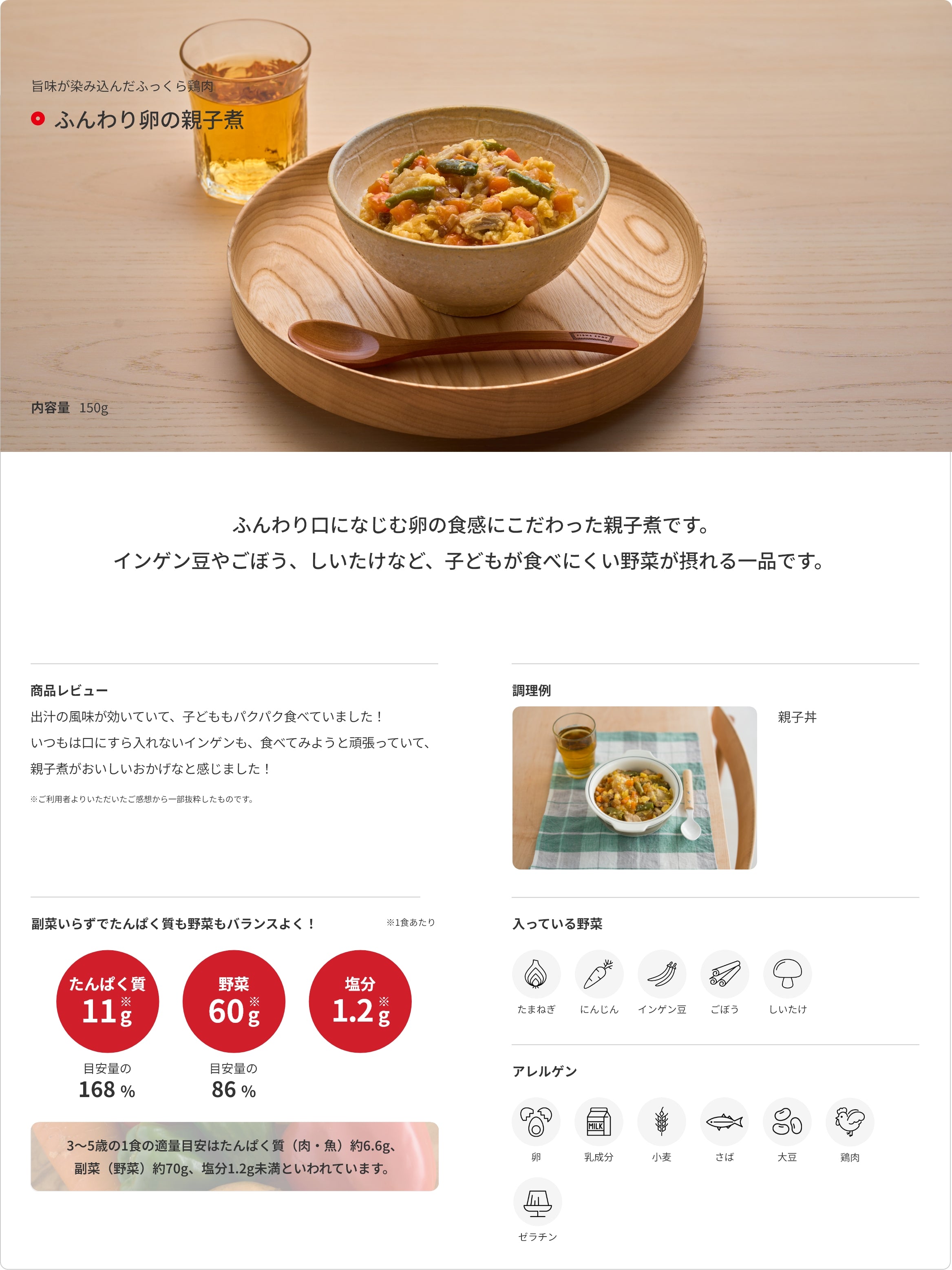 ふんわり卵の親子煮 商品詳細 1