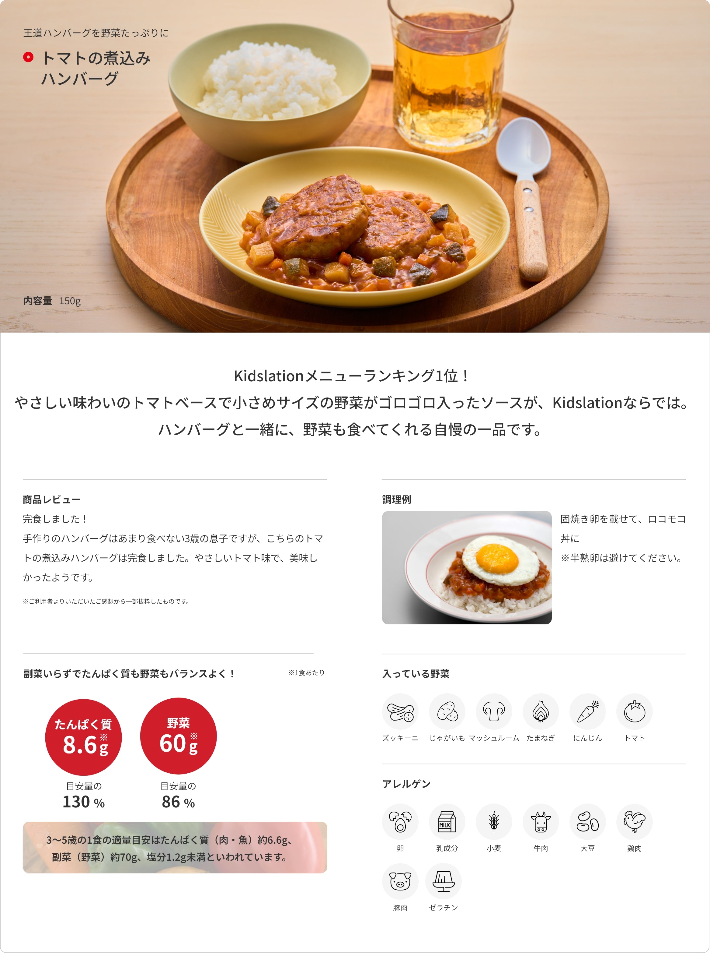 トマトの煮込みハンバーグ